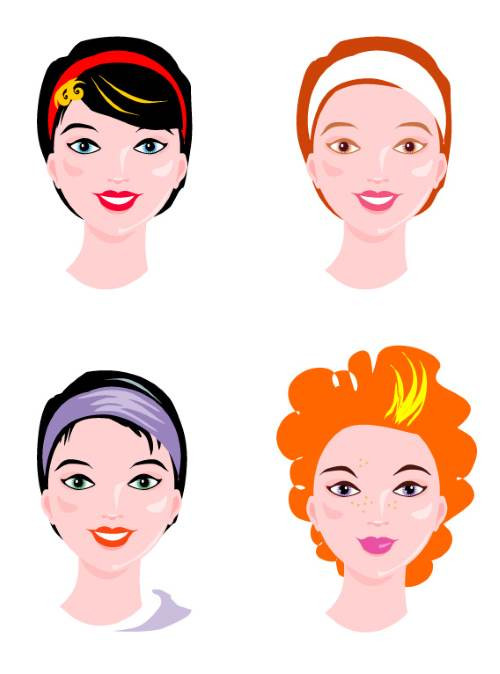 Beauty and Hairstyle Vector Set