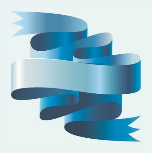 Elegant Blue Silk Ribbon Vector