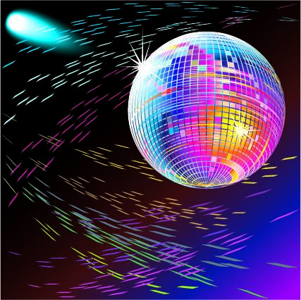 Vibrant Disco Ball Vector – Retro Party Night Background