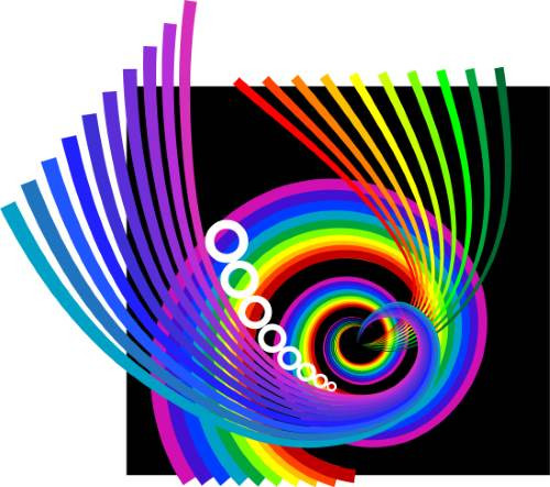Colorful Abstract Spiral Vector Design